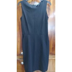 Lands' End Women's Sleeveless Structured Dress size 6 Pockets Black Euc Classy
